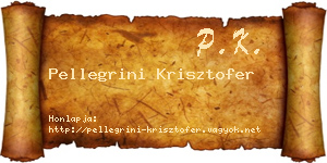 Pellegrini Krisztofer névjegykártya